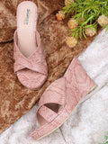 Women Beige Heels Peach