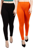 Churidar  Ethnic Wear Legging (Black-Orange)