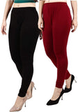 Churidar  Ethnic Wear Legging (Black-Maroon)