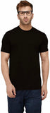 Solid Men Round Neck Black T-Shirt BLACK