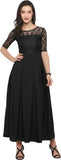 Women Maxi Black Dress BLACK